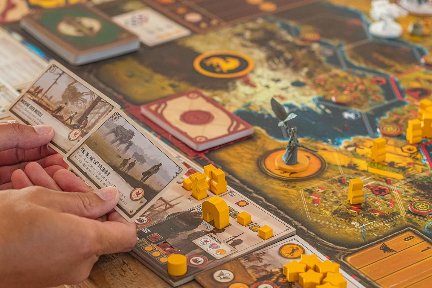 Stonemaier Games: Scythe (Base Game) by Jamey Stegmaier | an Engine-Building, Area Control Strategy Board Game with Mechs, Set in Dieselpunk 1920+ Europe for Adults and Family | 1-5 Players, 115 Mins
