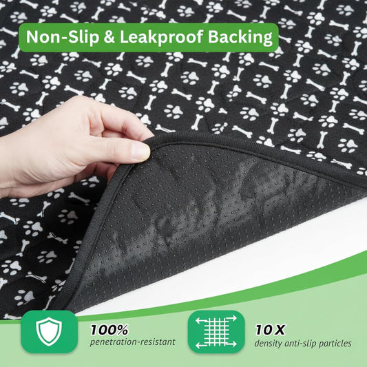 SHAZORY Upgraded Washable Pee Pads for Dogs and Cats - Super Absorbent Reusable Puppy Training Pads - 100% Waterproof, Leak-Proof & Non-Slip Whelping Pads for Pet Housebreaking