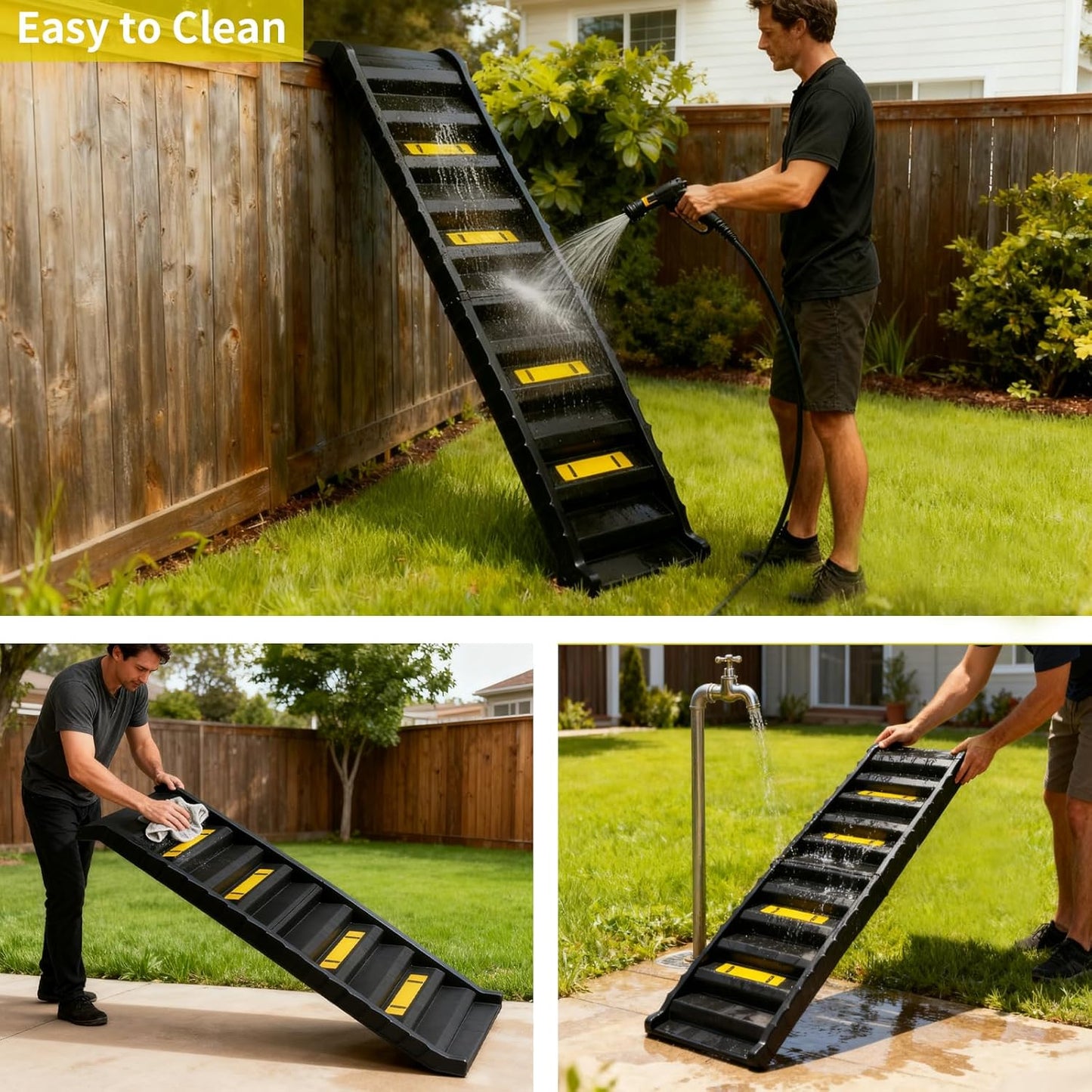 Foldable Dog Ramp for SUVs & Trucks – 61" L x 16" W Non-Slip Surface, Supports 165 lbs, Portable Pet Ramp for Medium & Large Dogs – Lightweight, Easy Storage, Great for Travel