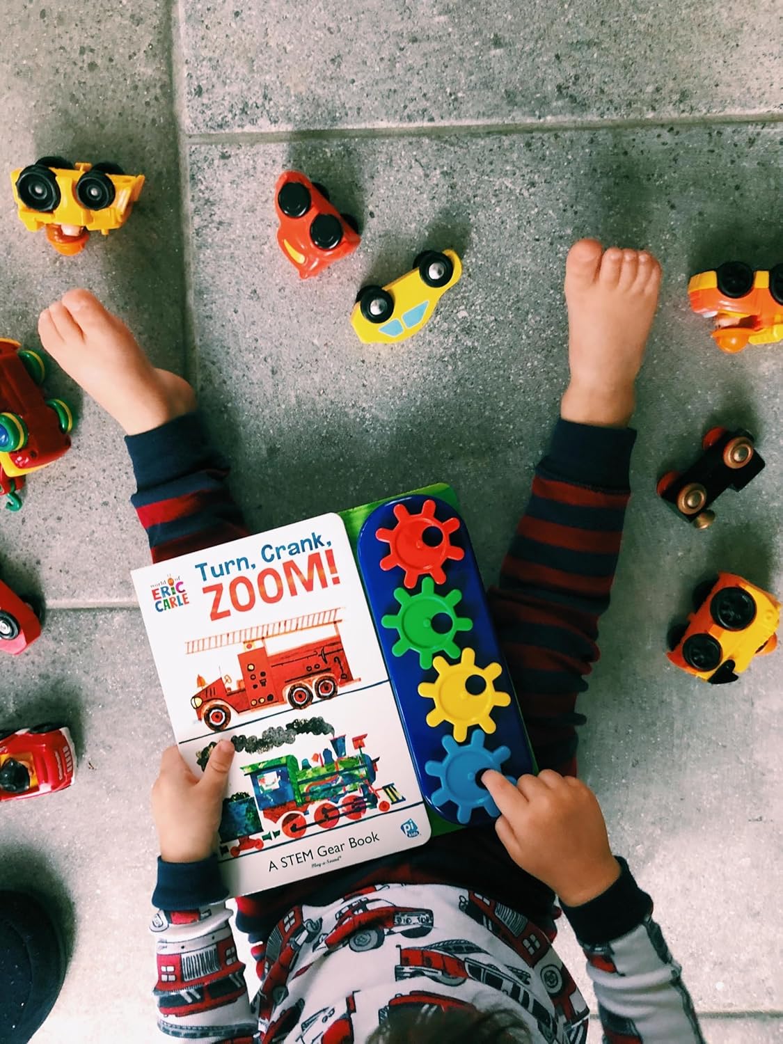 World of Eric Carle, Turn, Crank, Zoom! A STEM Gear Sound Book - PI Kids