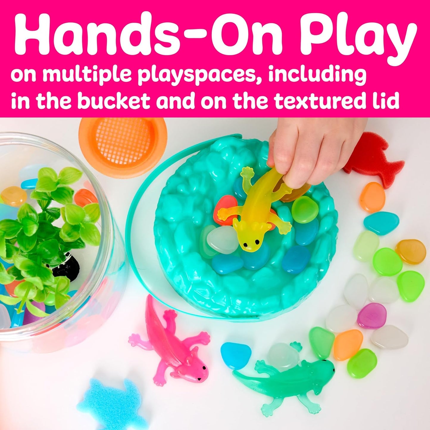 Creativity for Kids Sensory Adventure Axolotls Kit | Dig, Squish & Explore | Scoop, Pinch & Play with Fine Motor Tools | Screen-Free Activity for Kids & Easter Basket Stuffers (Ages 4+)
