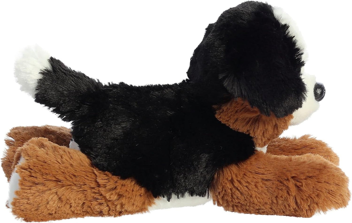 Aurora® Adorable Mini Flopsie™ Bernie Mountain Dog™ Stuffed Animal - Mini Companions Ready for Playful Adventures - for Kids All Ages, Toddlers, Adults, and Families - Black 8 Inches