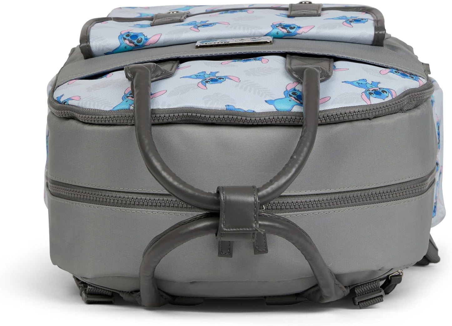 Disney Diaper Bag Backpack with Changing Pad Stich – 16” Nylon Baby Bag for Parents, Insulated Bottle Holders, Multiple Storage Pockets
