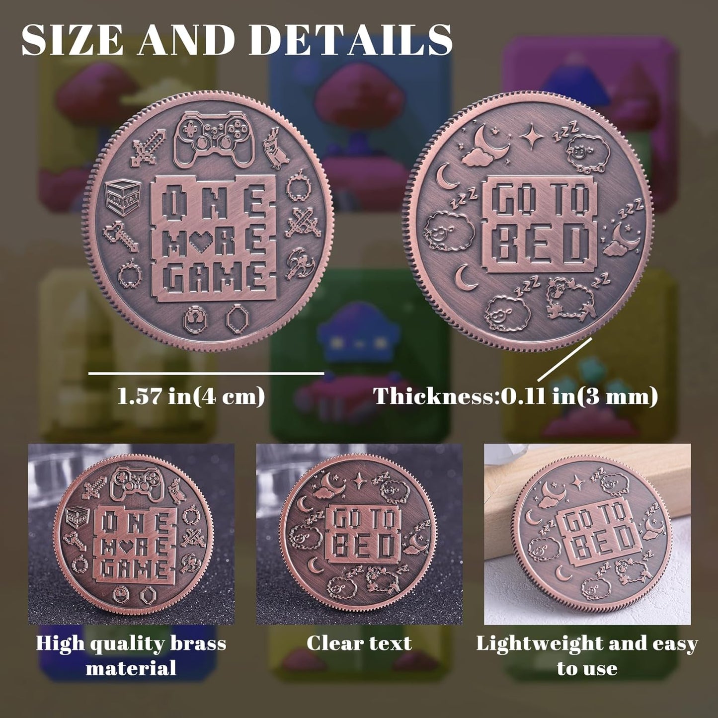 Ultimate Gamer Gift for Men - Double Sided Decision Maker Coin for Boyfriend, Husband & Gamers | Stress-Relieving Gaming Accessories for Birthday, Christmas & Valentines Day, Gamer Stocking Stuffer