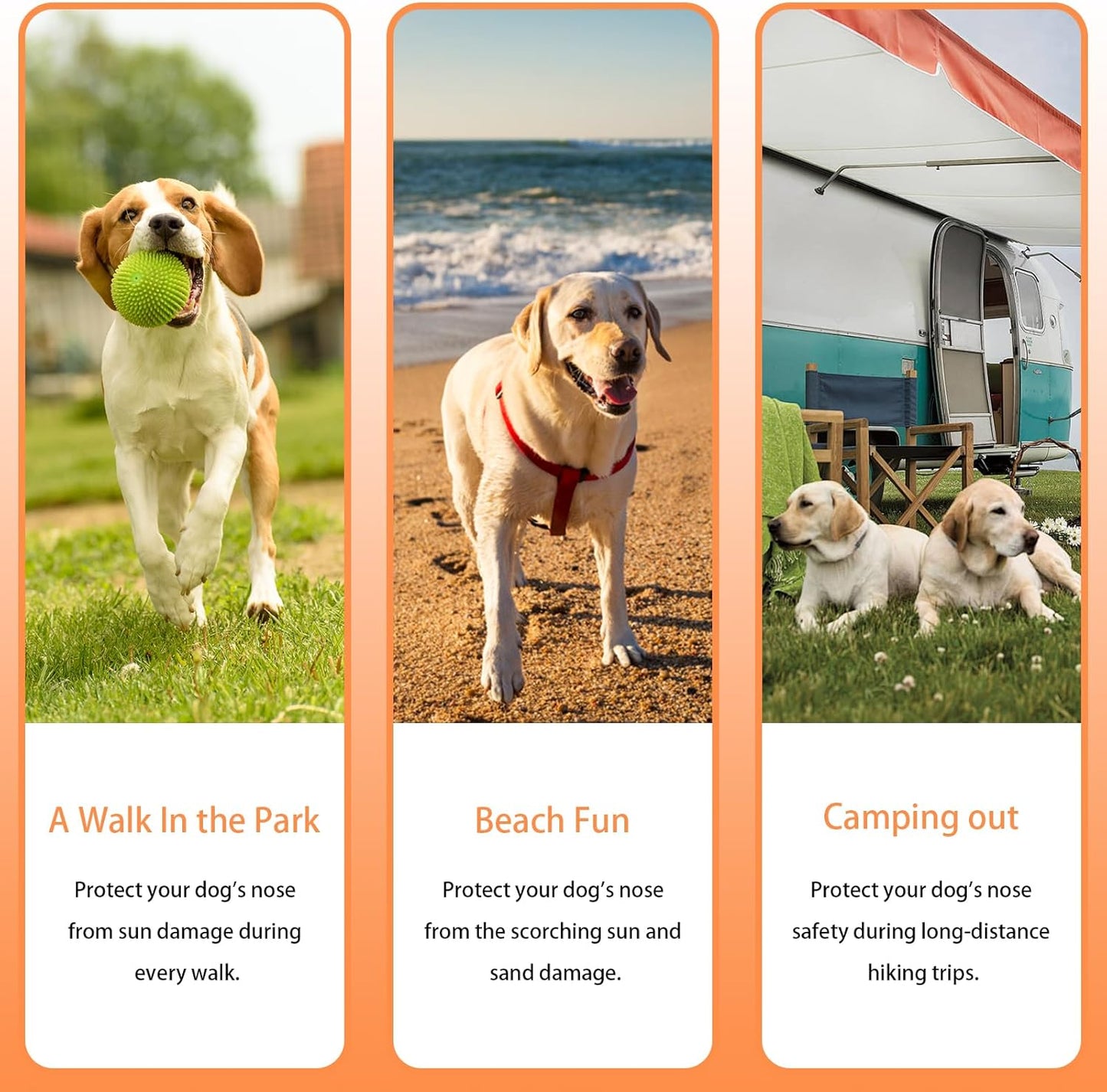 Dog Sunscreen SPF 25 [6 g *2], Safe Sea Sunscreen with Coconut Oil & Shea Butter, No Irritating Fragrance Snout Soother Dog Nose Balm & Beach Defense Sunscreen