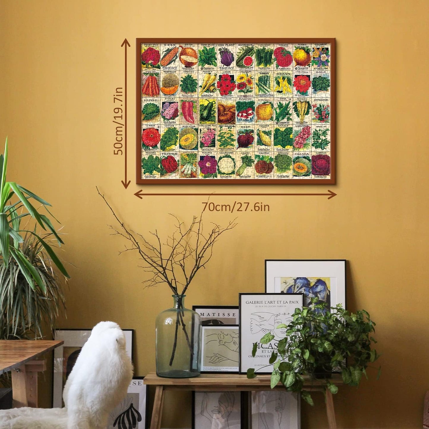 Vintage Plant Puzzle 1000 Pieces for Adult, Flower Puzzle of Heirloom Seeds, Garden Jigsaw Puzzles Fruit