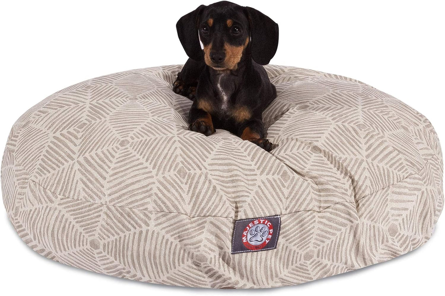 Majestic Pet Charlie Beige Metallic Small Round Pet Bed