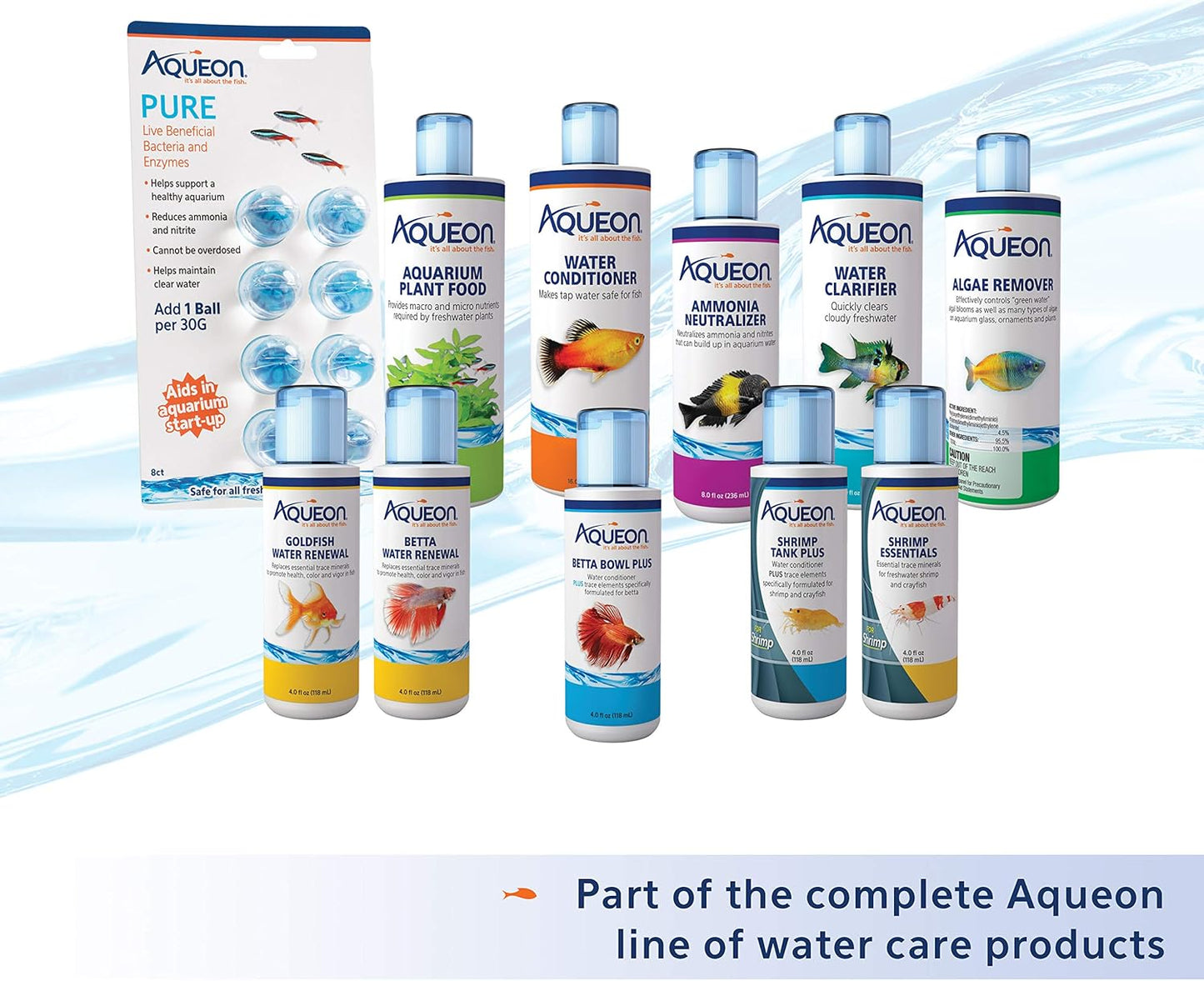 Aqueon Freshwater Aquarium Water Clarifier, Clears Cloudy Fish Tank Water, Safe to Use with Fish and Plants - 8 Ounces