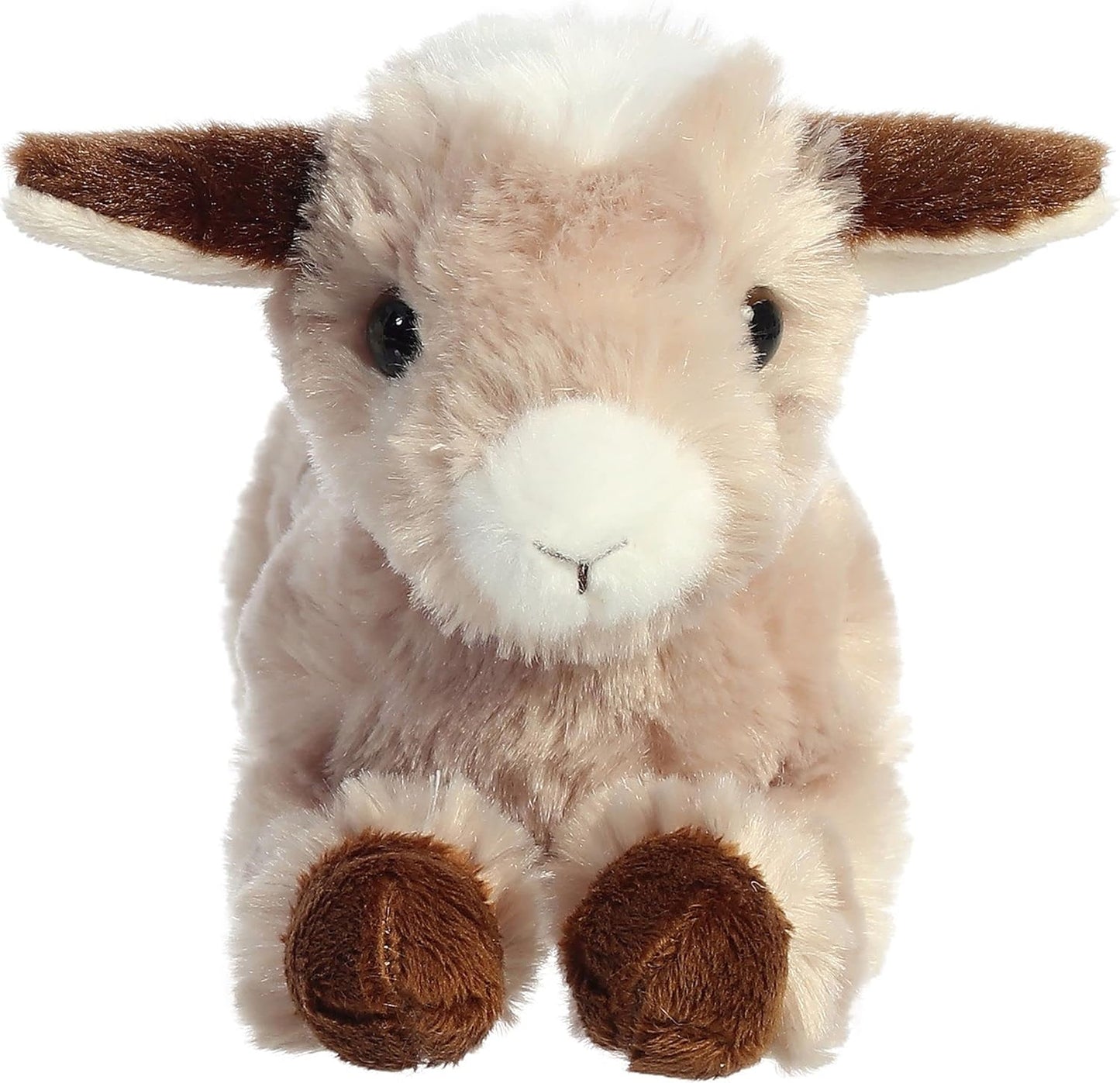 Aurora® Adorable Mini Flopsie™ Paisley Goat™ Stuffed Animal - Mini Companions Ready for Playful Adventures - for Kids All Ages, Toddlers, Adults, and Families - Brown 8 Inches
