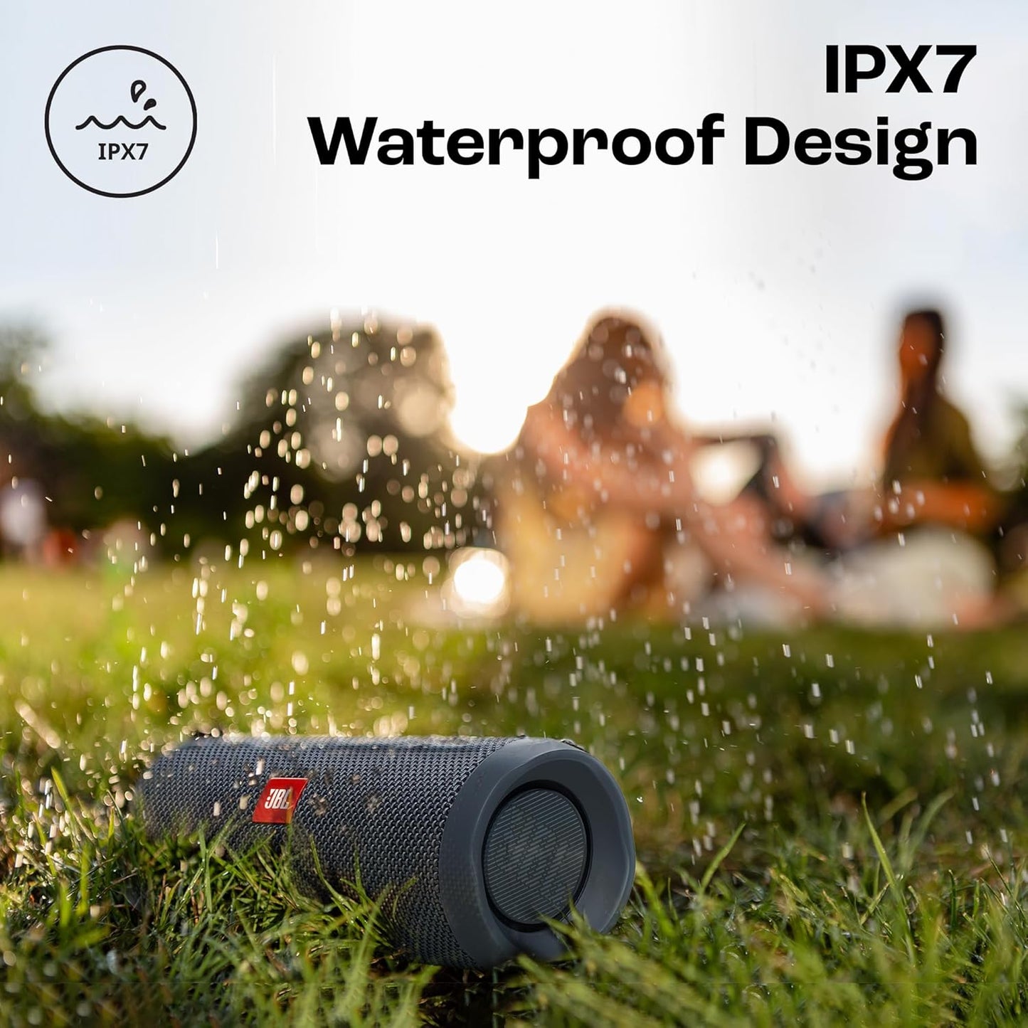 JBL Flip Essential 2 - Portable Bluetooth Speaker, powerful sound and deep bass, IPX7 waterproof, 10 hours of playtime for home, outdoor and travel (Gun Metal)