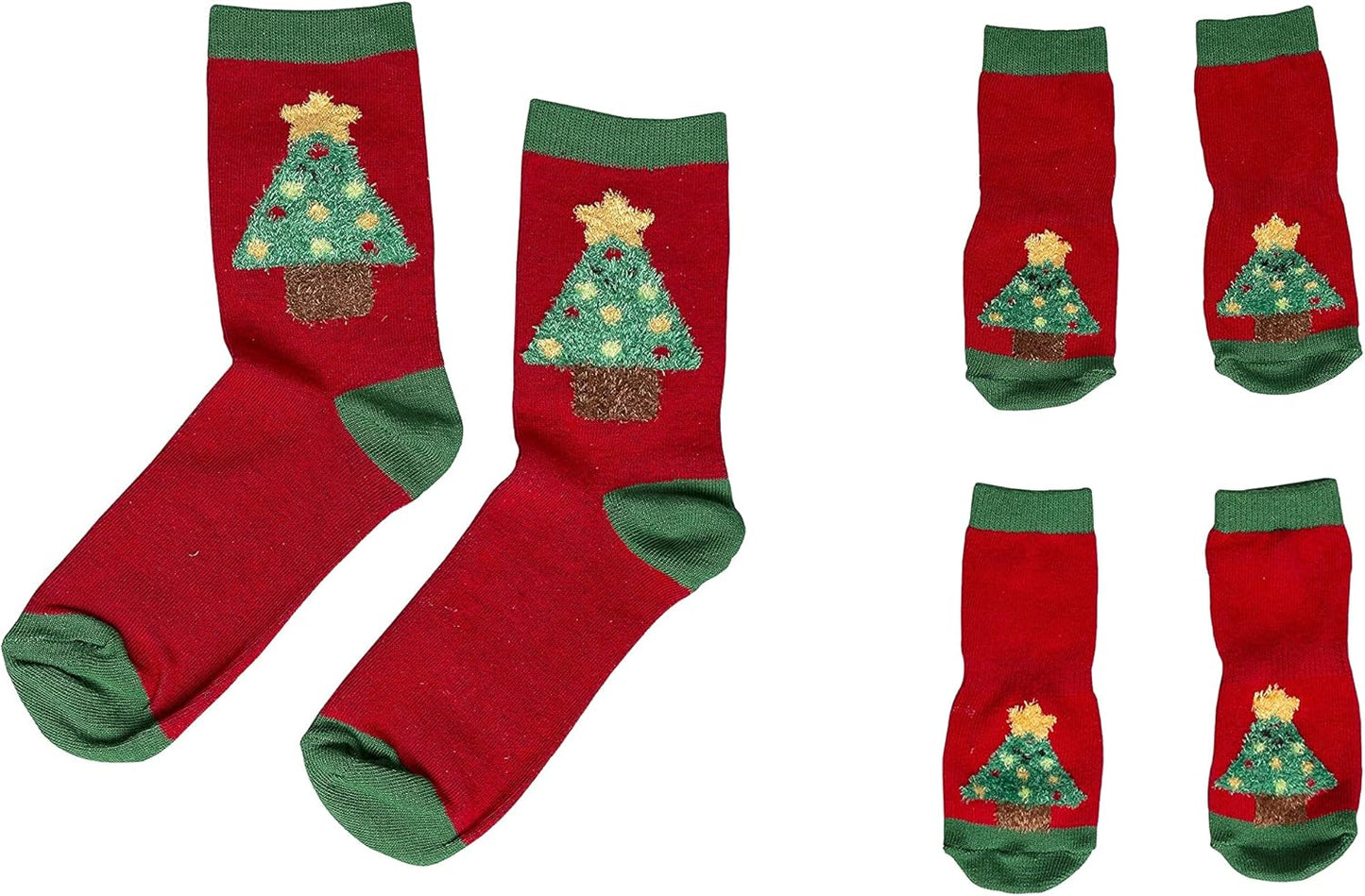 Pearhead Novelty Socks, Dog Sock Set, Matching Owner and Pet Apparel, Crew Length, Fun Holiday Novelty Gifts, Cotton