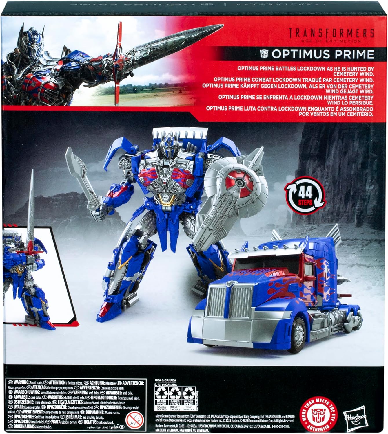 Transformers Toys Studio Series Leader Class Age of Extinction Optimus Prime, 8.5-inch Converting Action Figure, Ages 8+