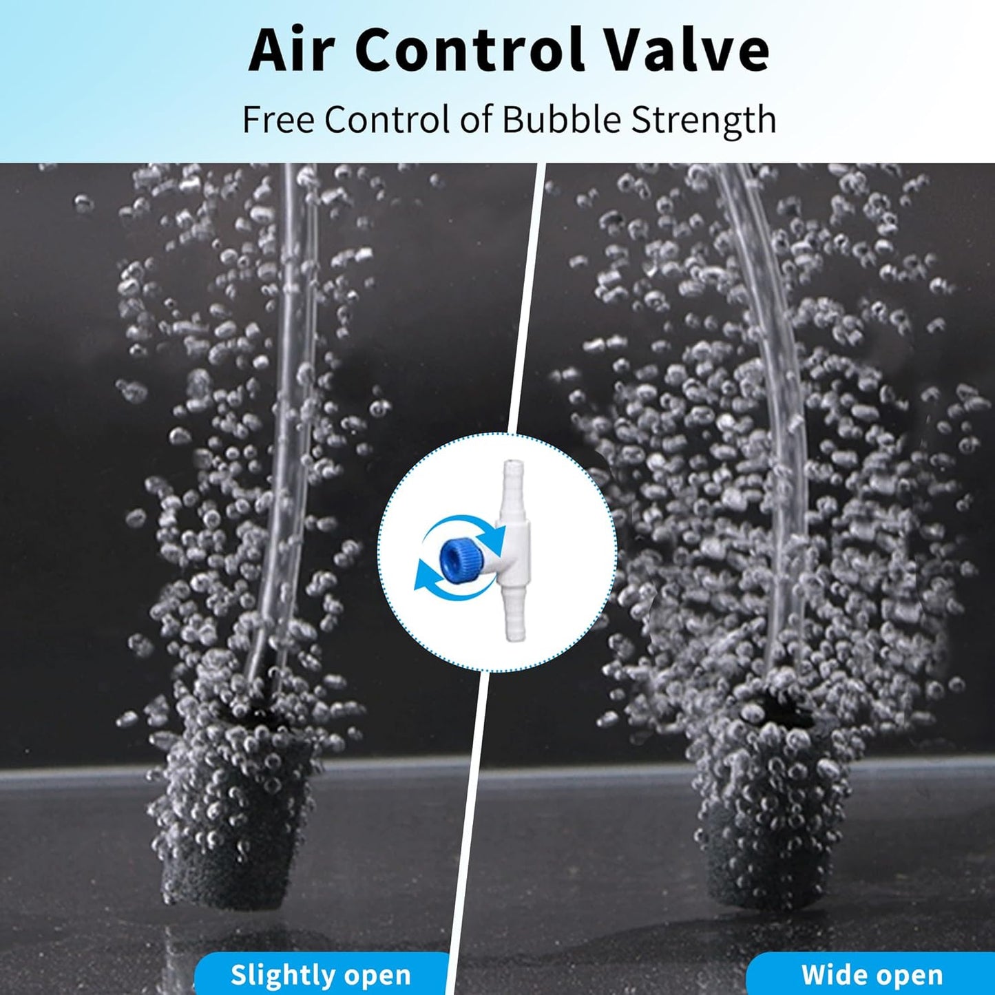 Premium 25FT 3/16inch Air Hose for Aquarium with Connector,Check Valve, Control Valve Accessories (Translucent, 25 ft.)