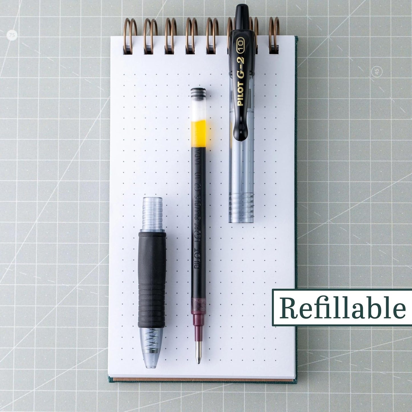 PILOT G2 Premium Refillable & Retractable Rolling Ball Gel Pens, Bold Point, Black Ink, 12-Pack (31256)