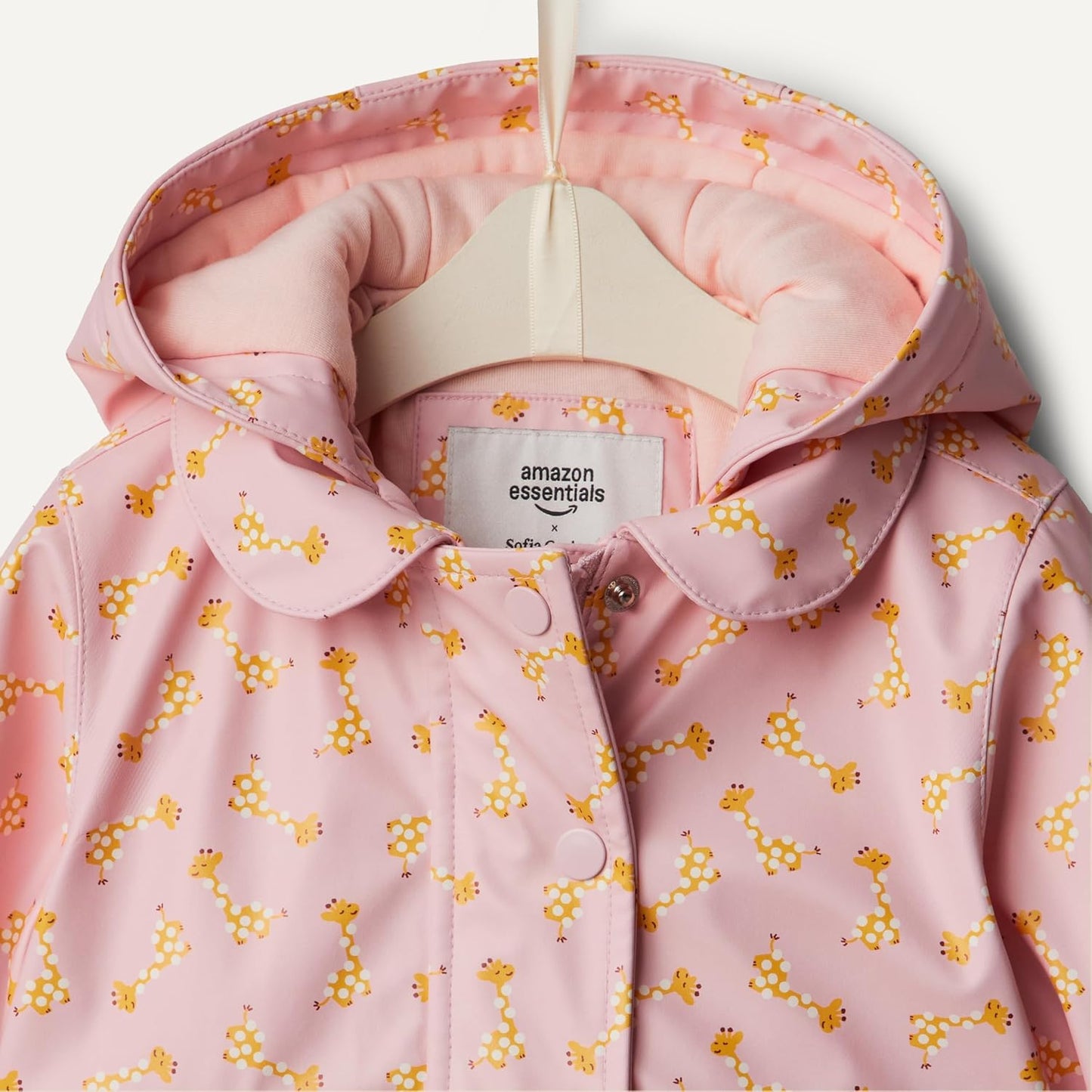 Amazon Essentials x Sofia Grainge Toddler and Baby Girls' Water-Repellent Rain Jacket