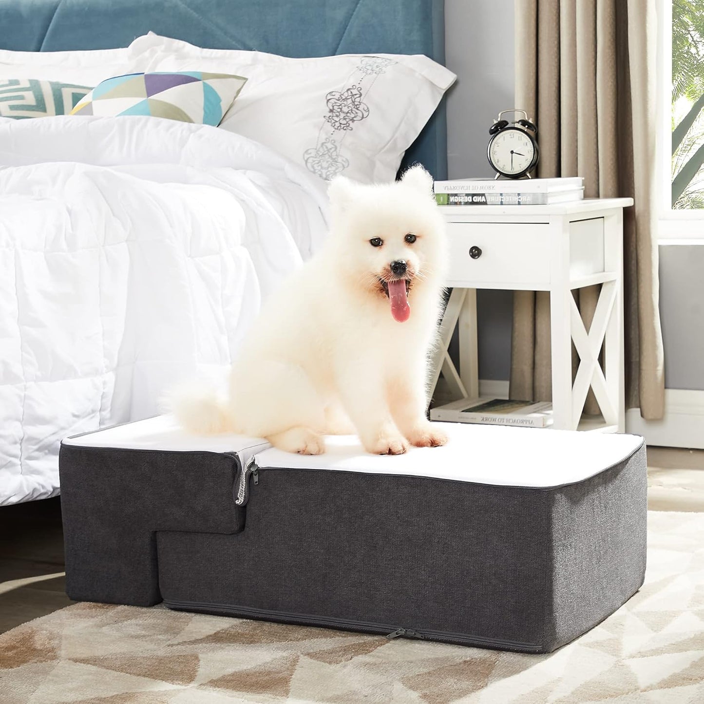 Ulax Furniture Foam Pet Steps Stairs Removable Step for Cats/Dogs Non-Slip Pet Stairs (4-Step)