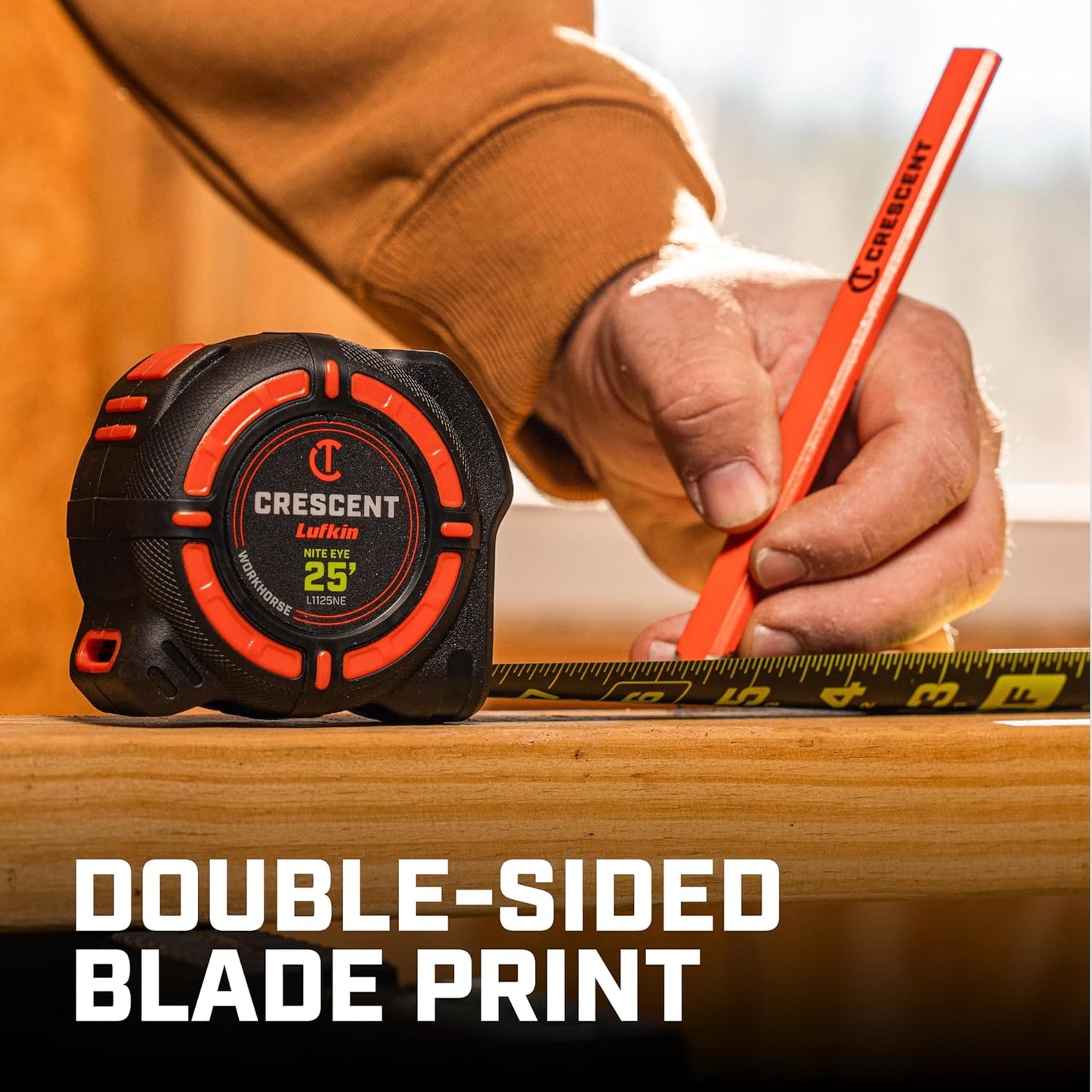 Crescent Lufkin 25 Ft. WORKHORSE NITE EYE Tape Measure | 2 Pack | L1125NESET2V