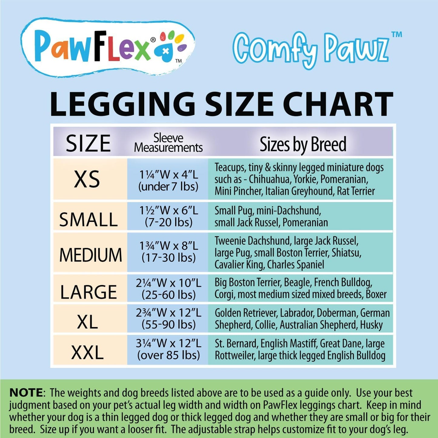 PawFlex Comfy Paws Cotton Nonslip Protective Leggings for Dogs | Medical Pet Sleeve for Dogs Legs with Non-Slip Silicone Grip at Inner Cuffs and Adjustable Strap for No Twisting or Sliding Down