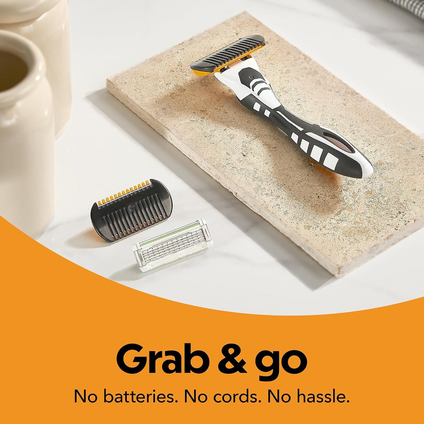 BIC Flex 5 Trim and Shave Men's Grooming Kit, 1 Handle, 3 Razor Cartridges, 6 Trimmers, Travel Essentials for Spring Break