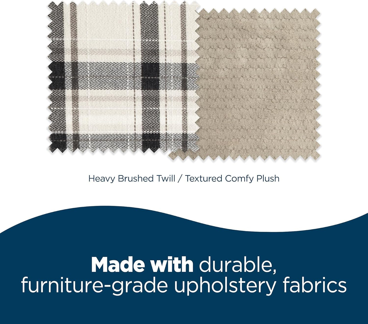 Petmate La-Z-Boy Harper Sofa Large Dog Bed Oxford Plaid 43x35 Inches for Dogs up to 125lbs with Durable Removable Washable Cover