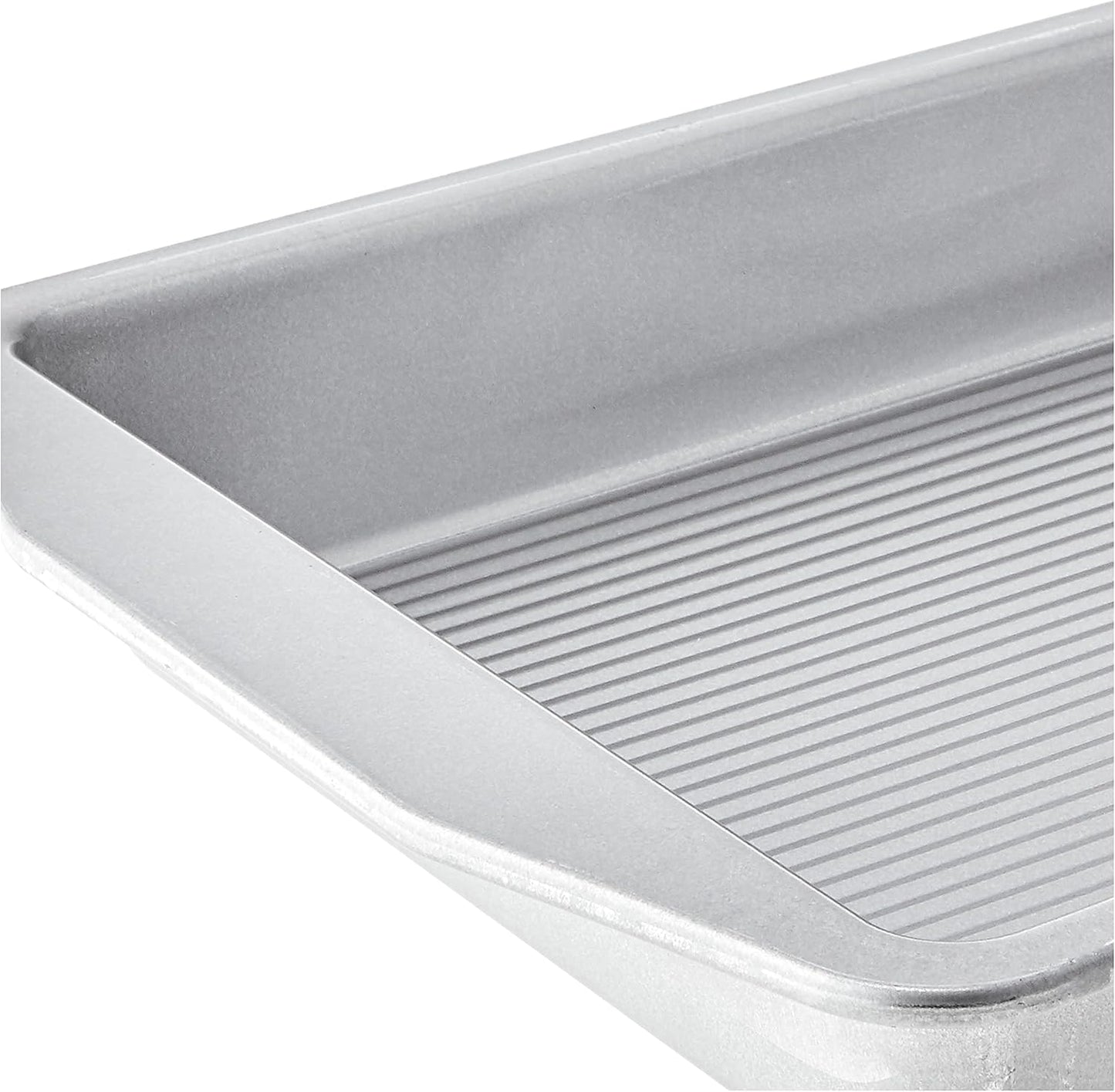 USA Pan 1110RC-3-ABC-1 American Bakeware Classics 9 x 13-Inch Rectangular Lasagna, Cake and Brownie Pan, Aluminized Steel