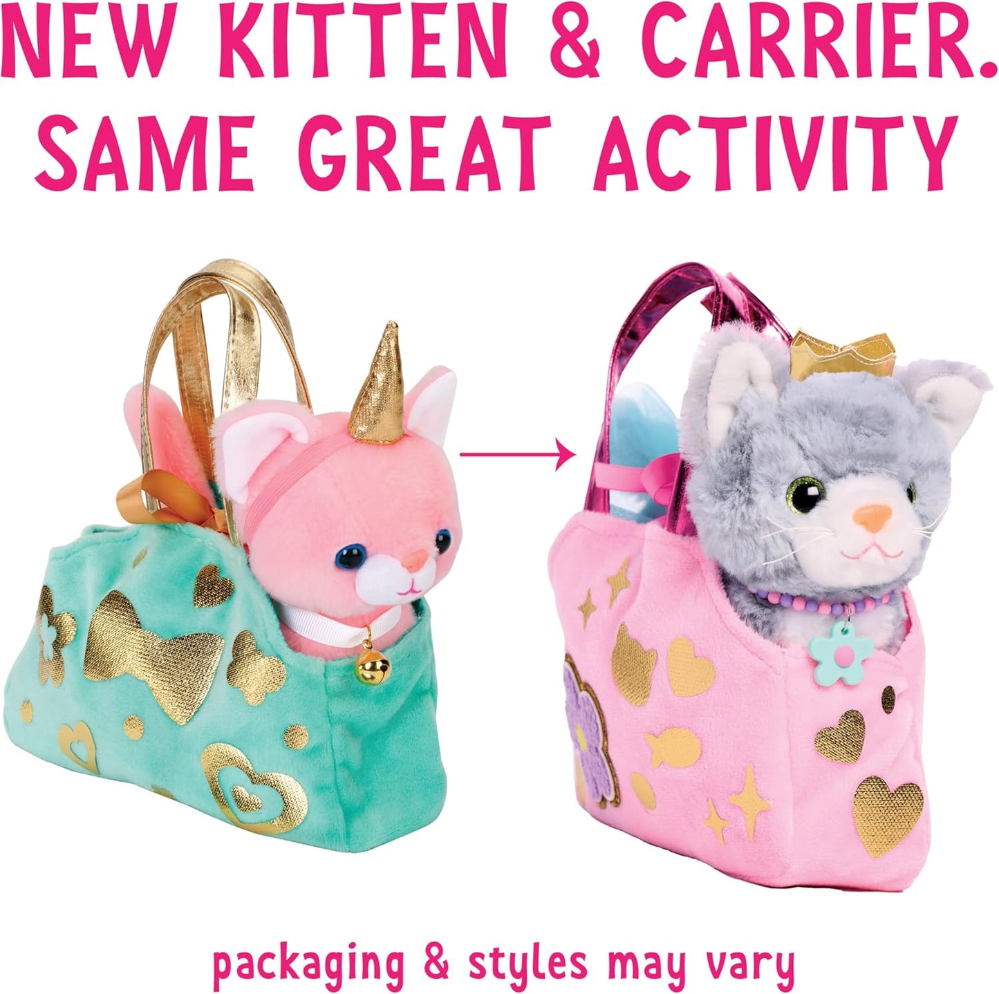 Creativity for Kids Cuddly Kitten Kit | Adopt, Accessorize & Decorate a Plush Pet | Toddler Purse & BFF Jewelry Gift for Girls | Encourages Imaginative Play & Fine Motor Skills (Ages 4+)