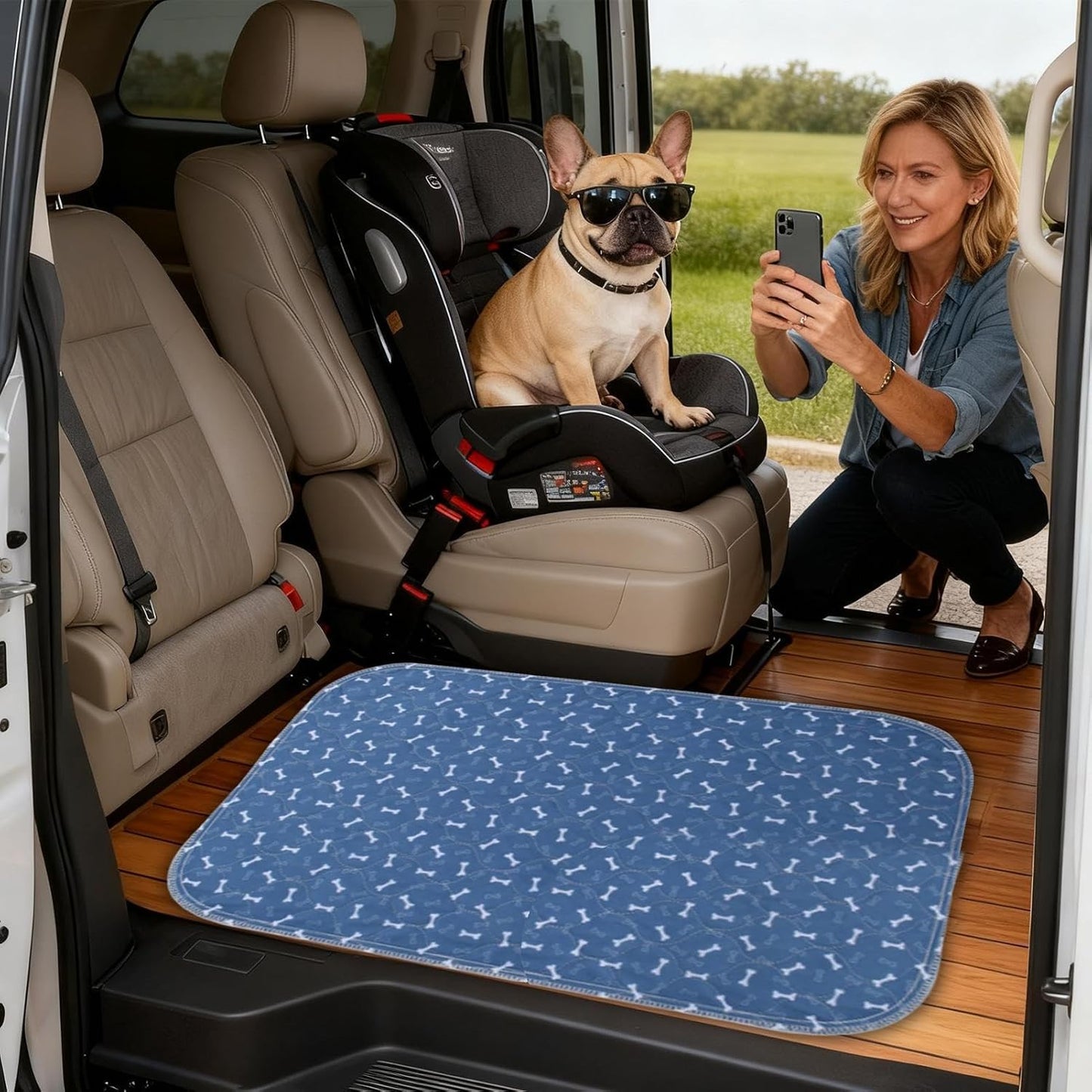 Dog Pee Pads,Leakproof Strong Absorbent - Extra Heavy Absorbency Washable Underpad | for Small Medium Dog Potty Bed Sofa Crate Car Whelping Bed Car