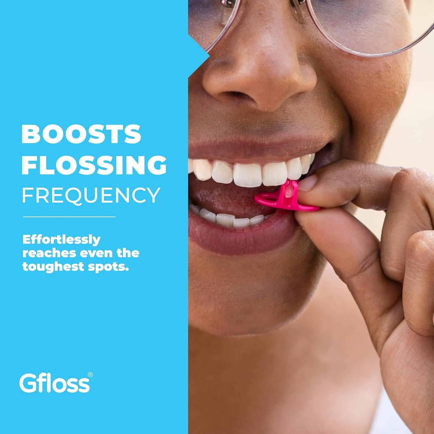 Hands-Free Dental Floss - 40 Count - Easy to Use & Discreet Flossers for Adults | Travel Floss | Thin Soft Floss | Unwaxed Unflavored | PFAS-Free Oral Care