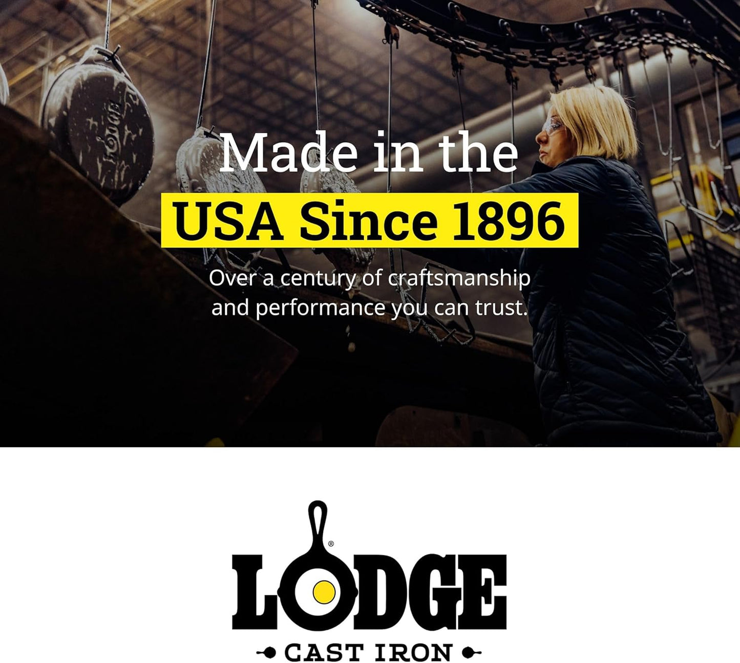 Lodge Double Play Reversible Cast Iron Grill/Griddle - Dual-Sided with Double Burner Configuration for Eggs, Pancakes, Burgers & More - Seasoned, Non-Toxic Cookware - Heavy-Duty Grill Pan - Black
