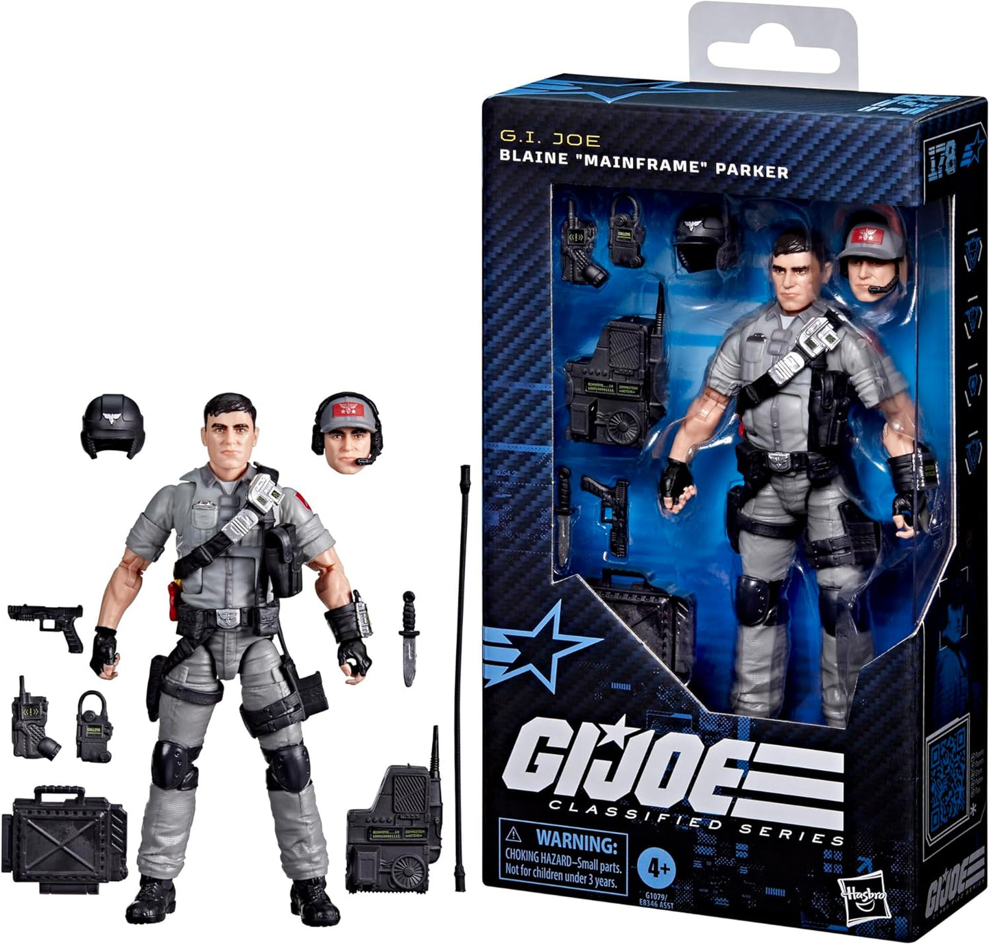 G.I. Joe Classified Series #178, Blaine “Mainframe” Parker, Collectible 6-Inch Action Figure with 9 Accessories