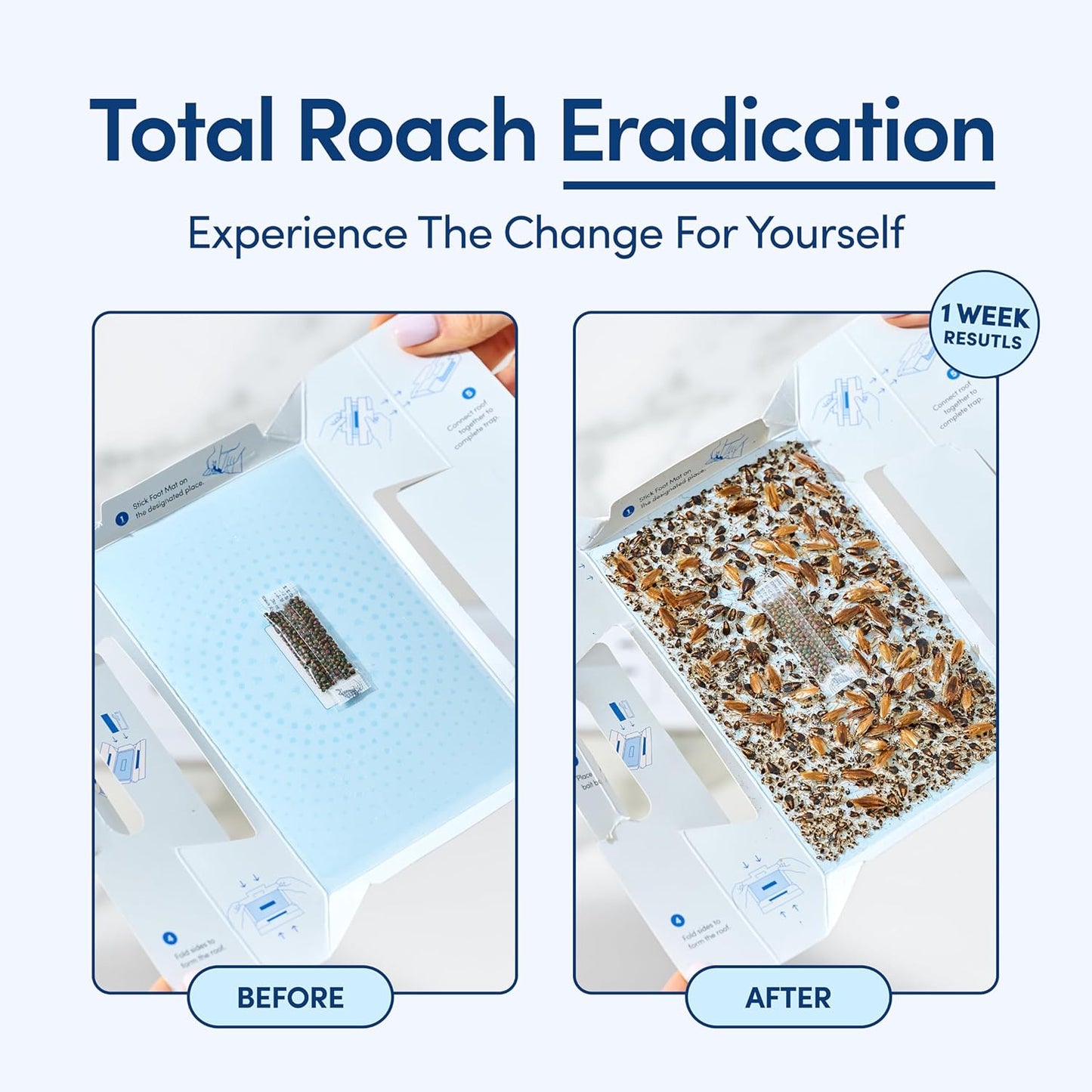 Shieldeck Roach Traps Indoor (24 Pack) – Non-Toxic Sticky Glue Traps for Roaches, Spiders & Crickets – Safe Roach Catcher for Home, Car, Apartment & Motel Pest Control