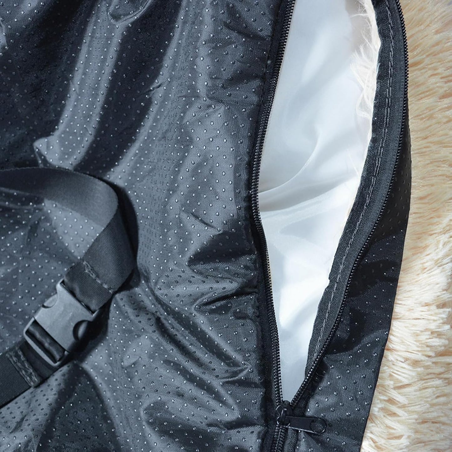 Multipurpose Dog Bed for Car Ride and Home Indoor Warm Pet Cushion Removable Cover Carseat Cushion for Road Trips Use Car Dog Bed for Travel