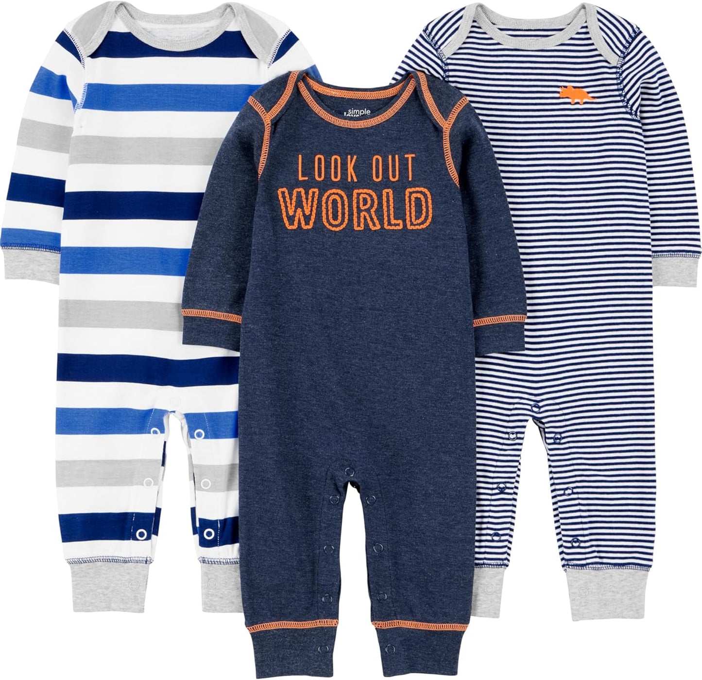 Simple Joys by Carter's baby-boys 3-pack Jumpsuits