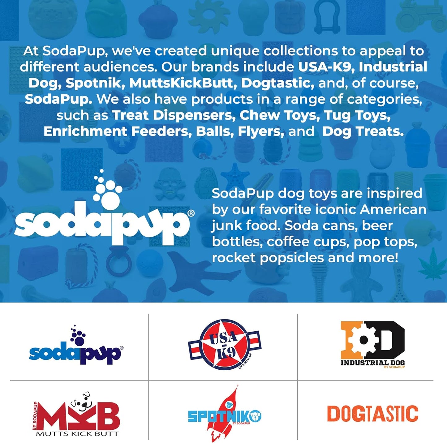 Soda Pup Dog Chew Toy and Treat Dispenser - Enrichment Dog Toys - Treat Dispensing Dog Toys - Dog Puzzle Toys - Dog Treat Toy - Grape Crush - Medium