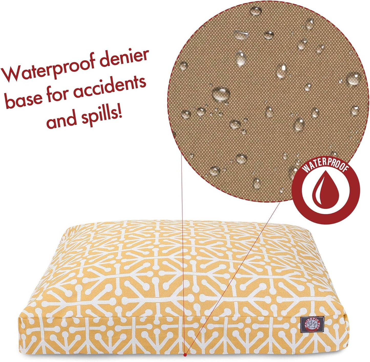 Citrus Aruba Small Rectangle Indoor Outdoor Pet Dog Bed With Removable Washable Cover By Majestic Pet Products