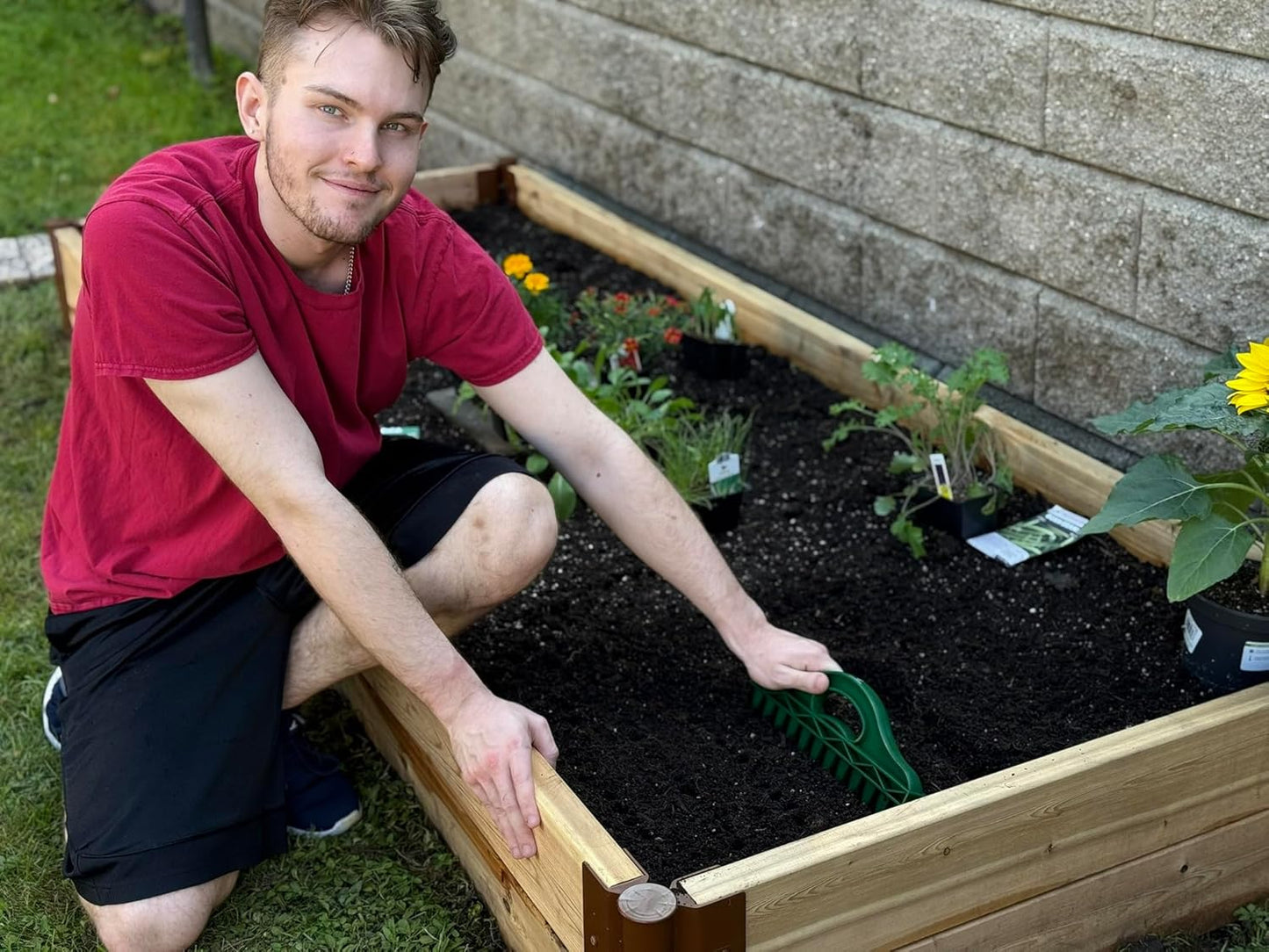 The Row Seeder by Seeding Square – Handheld Garden Tool for Precise Seed & Seedling Spacing in Rows & Seed Trays – for Vegetables, Flowers & Herbs. Durable & Ergonomic