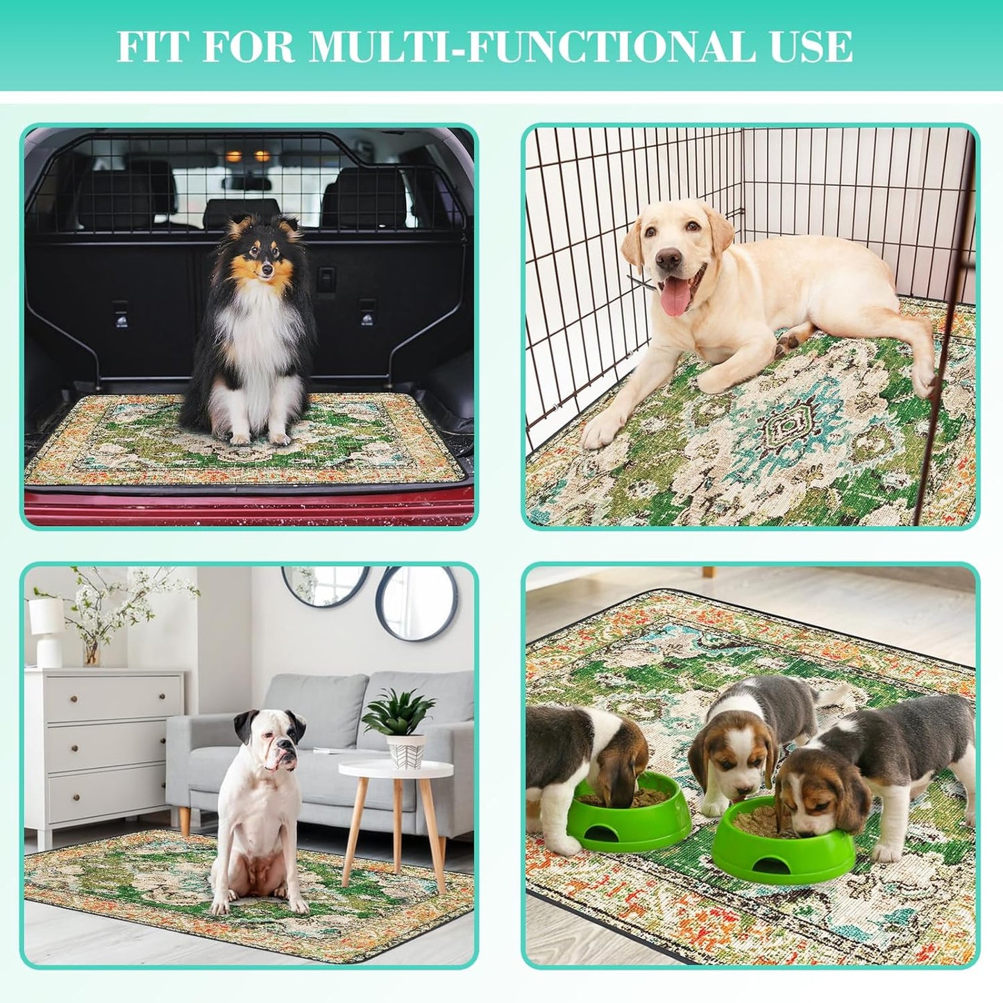 Thicken Washable Pee Pads for Dogs, 2 Pack Waterproof Reusable Pee Pads for Dogs，36"x48" Super Absorbent Leakproof Dog Pads, Non-Slip Potty Pads for Floor, Crate, Couch, Whelping Pads Pet Supplies