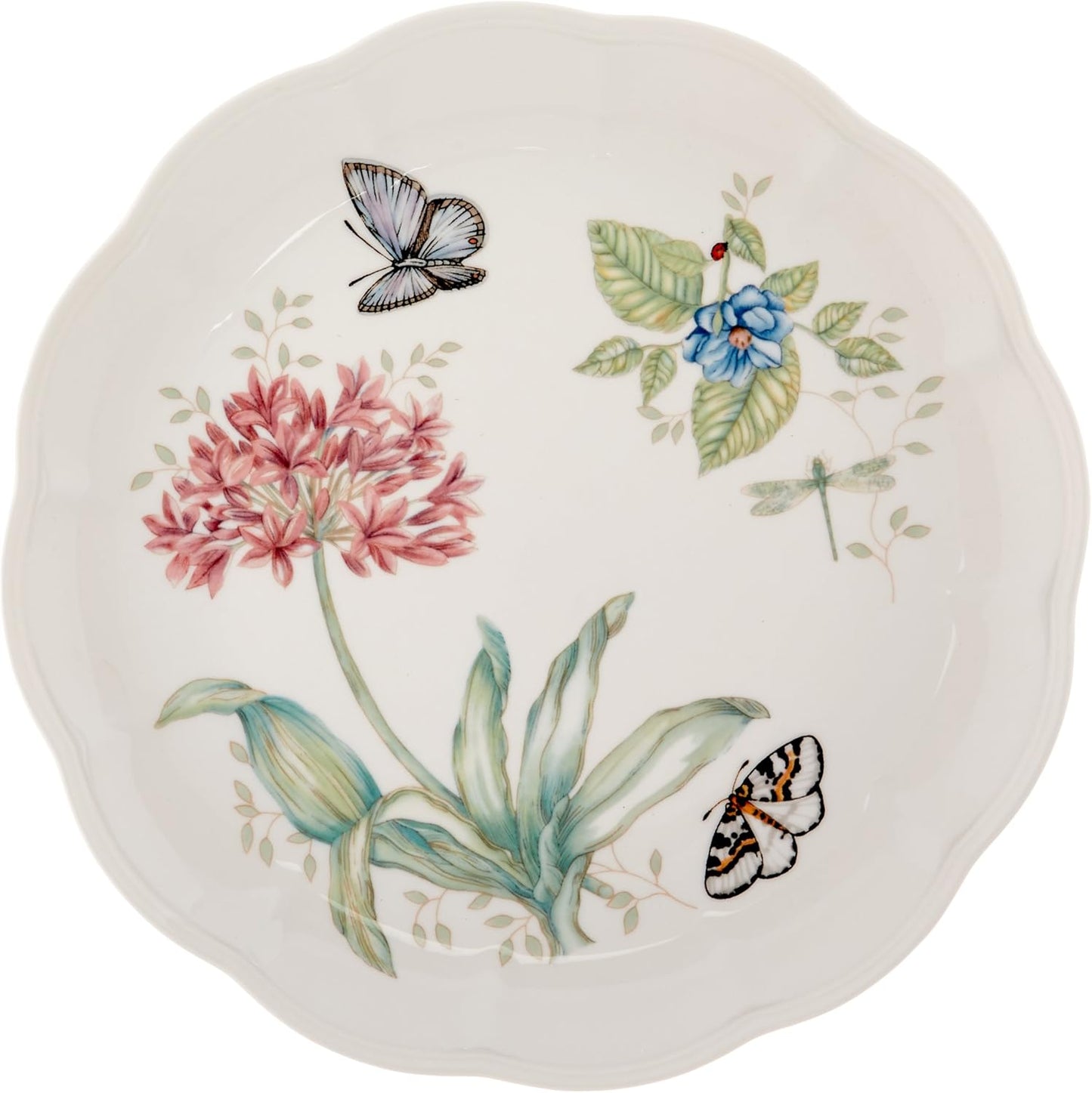 Lenox Dinnerware Set, Butterfly Meadow 18-Piece Set, Service For 6, White Porcelain, Butterfly And Flower Designs, Plates And Bowls Sets, Dishwasher Safe, Home & Kitchen (18 Pieces, Assorted)