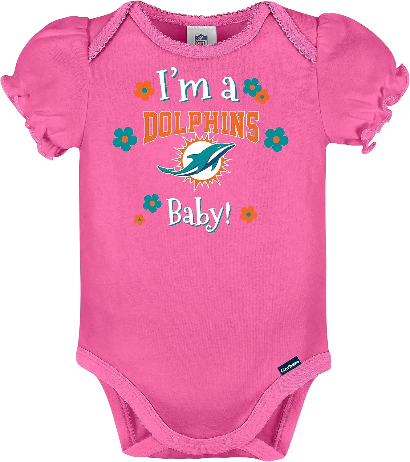 Gerber NFL Baby-Girls NFL Team 3 Pack Short Sleeve Onesie Bodysuit
