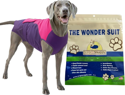 SurgiSnuggly Dog Suspenders for Diapers Female OR Male Disposable Dogggie Diapers Keeper It's A Dog Diaper Holder- Wrap Around Legs for Superior Fit 2XL PP