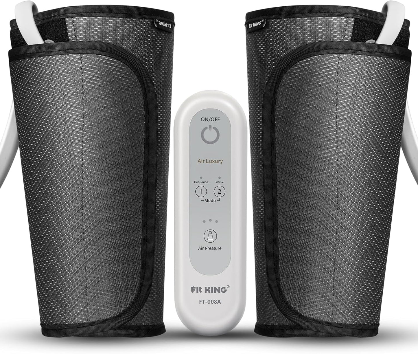 FIT KING Calf Massager for Circulation and Muscle Recovery, Air Compression Device for Calves, Relives Muscle Soreness and Swelling Pain, Helpful for Edema and RLS