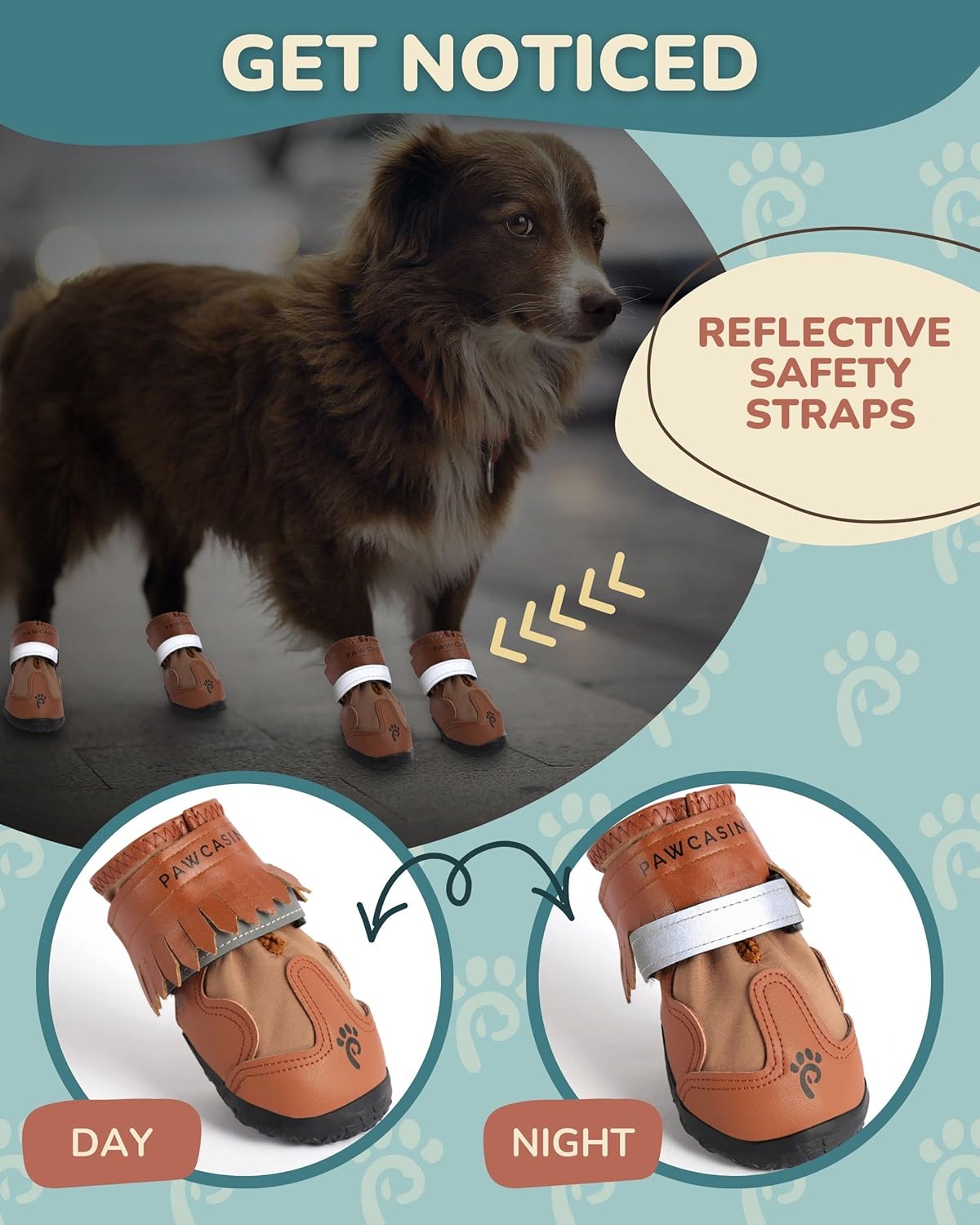 Dog Boots & Booties - Winter & Summer Snow & Rain Boots, Size 8