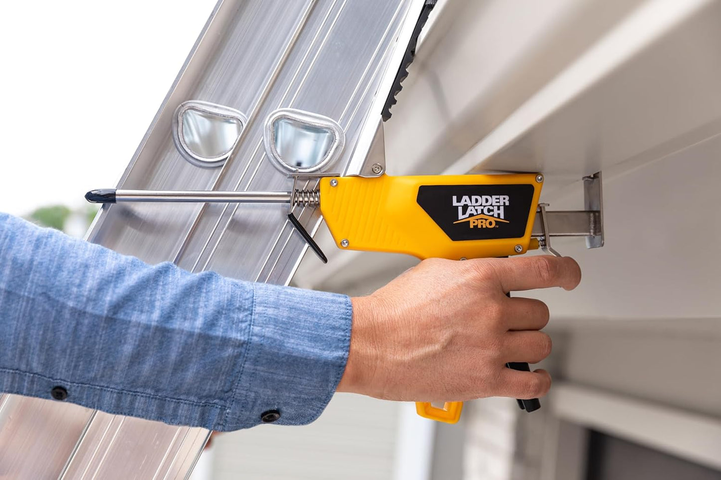 Ladder Safety Device - Lightweight, Installs in Seconds with One Hand