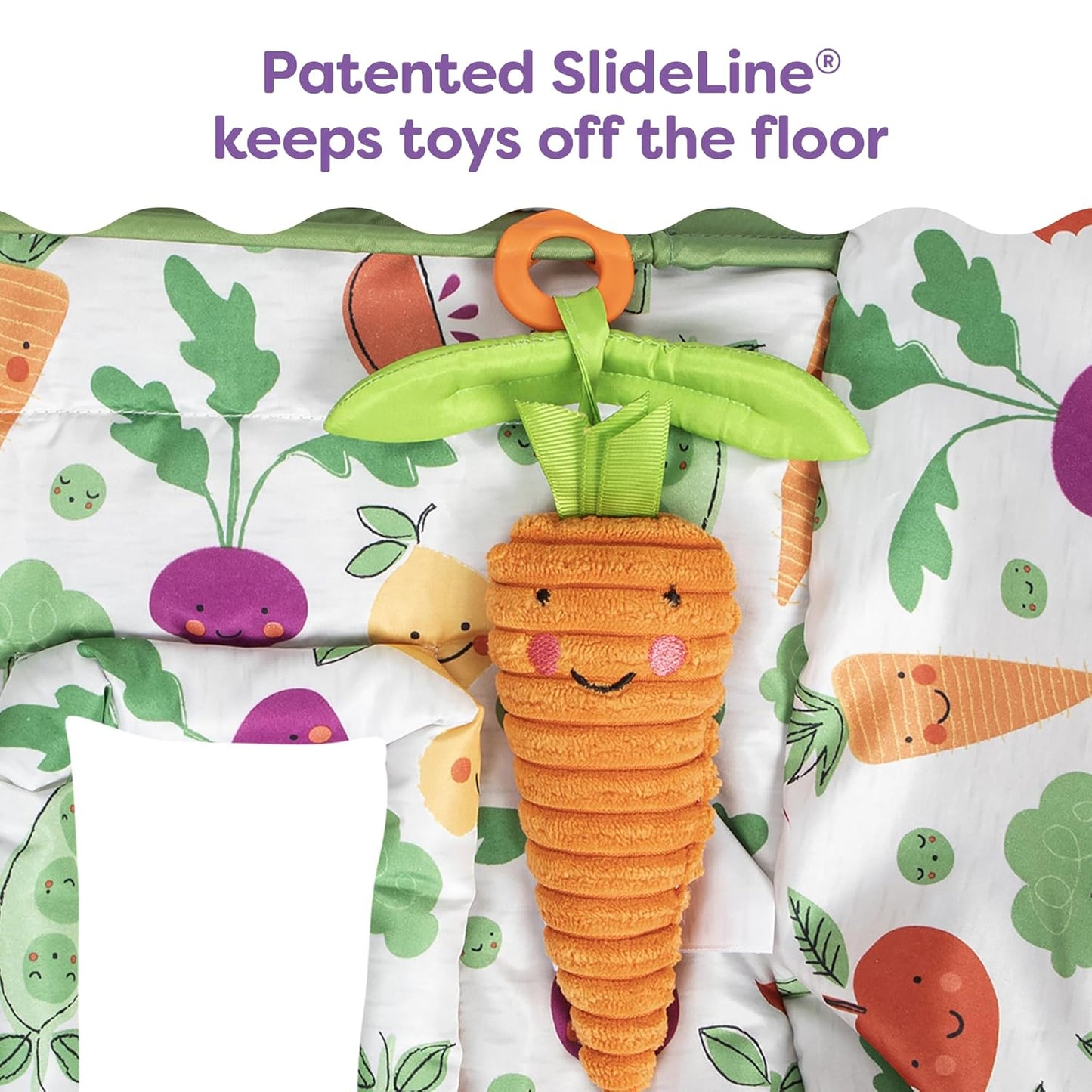 Boppy Shopping Cart Cover for Baby - 360° Coverage Cart Cover for Babies with Safety Harness, Toy Tether, One-Hand Placement, Machine-Washable, 6 Month & Up - Multicolor Farmer's Market