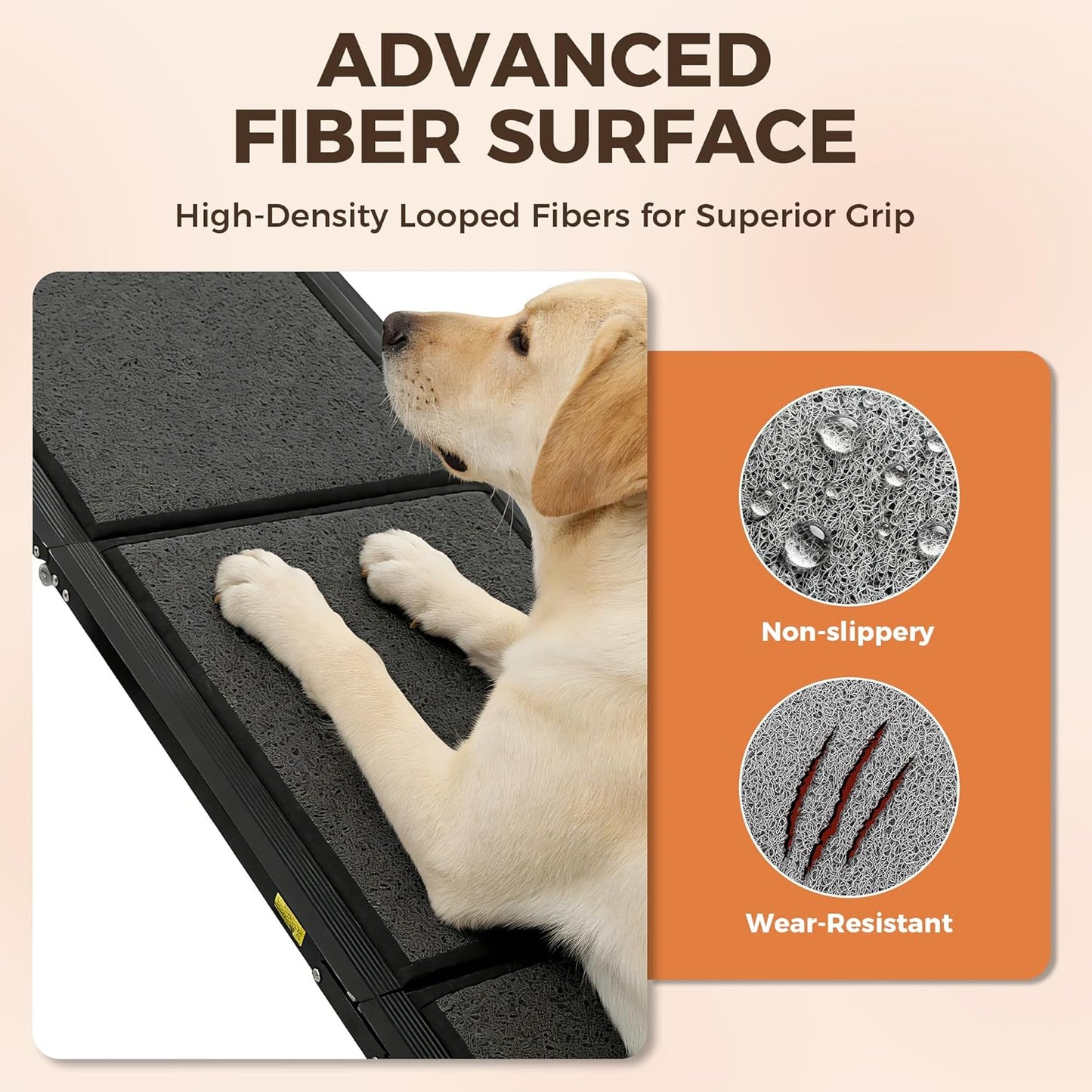 Dog Ramp for Car, 71" Extra-Long & 20" Wide Folding Pet Ramp for SUV & Truck, Heavy-Duty 250 lbs Support, Non-Slip Traction Surface, Portable Pet Ramp for Medium & Large Dogs