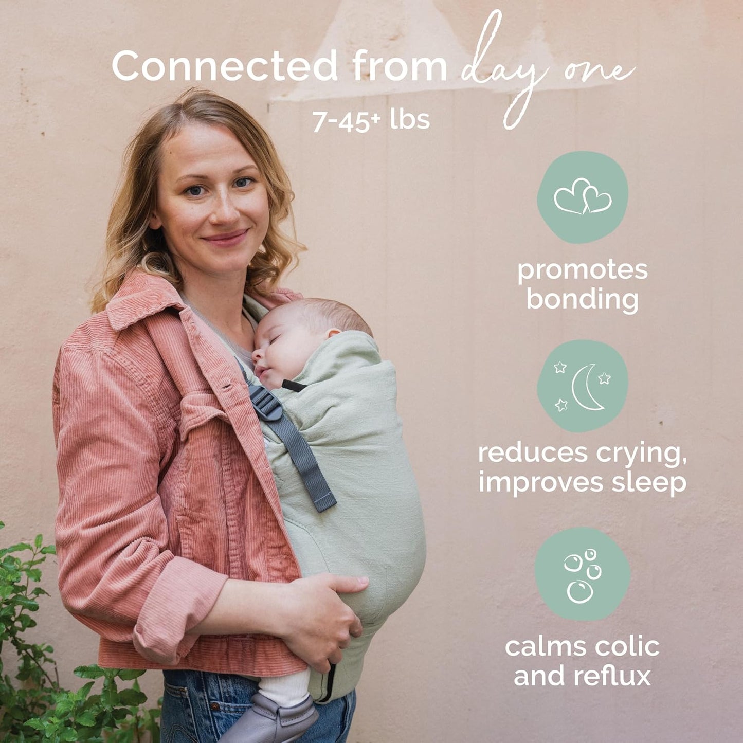 Boba X Baby Carrier Newborn to Toddler - Breathable Linen Blend, Certified Hip Healthy, Lightweight, Petite to Plus Size 7-45 lbs, Micro-Adjustable Baby Carrier from Newborn (Linen Willow)