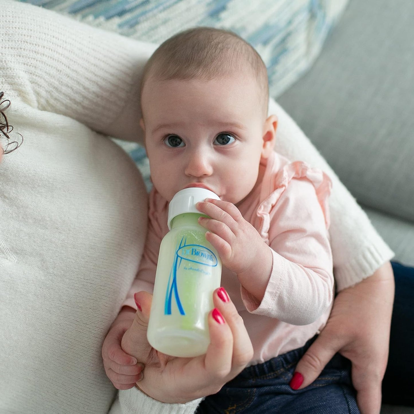 Dr. Brown's Natural Flow Anti-Colic Options+ Narrow Baby Bottle Gift Set with Advantage Pacifier & Bottle Travel Caps, 0m+ (Packaging/Pacifier May Vary)