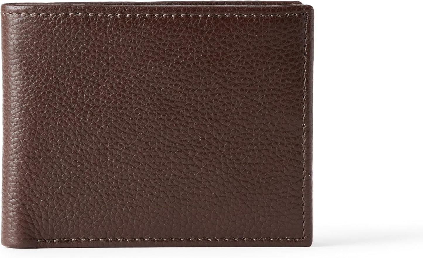 Amazon Essentials Men's Pebbled Full Grain Leather Bifold Wallet