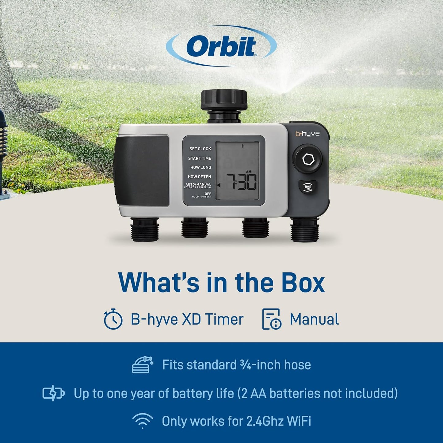 Orbit 24634 B-hyve XD 4-Port Smart Hose Watering Timer