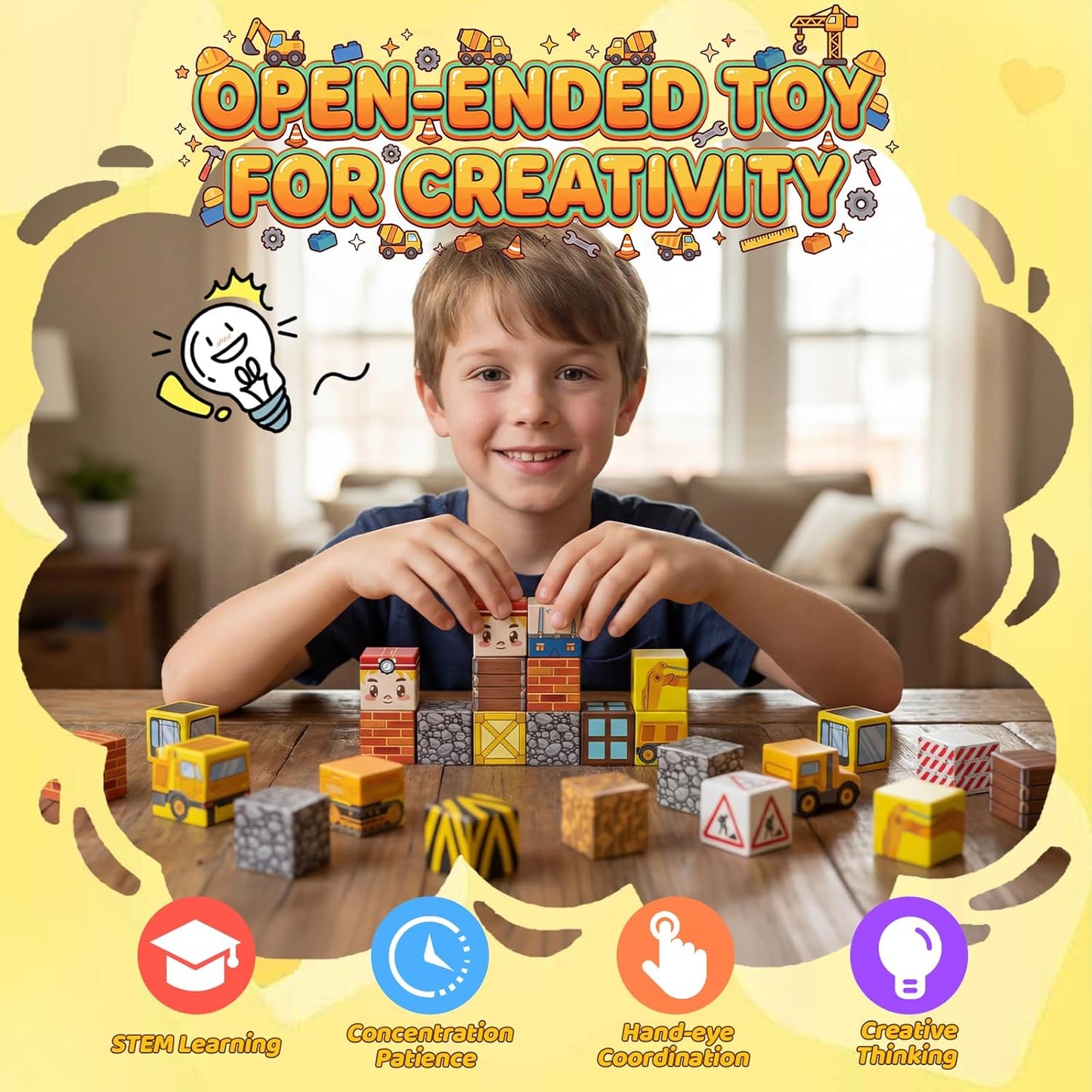 Magnetic Building Blocks for Kids, Magnetic Tiles Build Cubes Game, 100PCS STEM Educational Magnet Toys, Ideal Gift for Toddlers Boys Girls Grandkids Christmas Birthday
